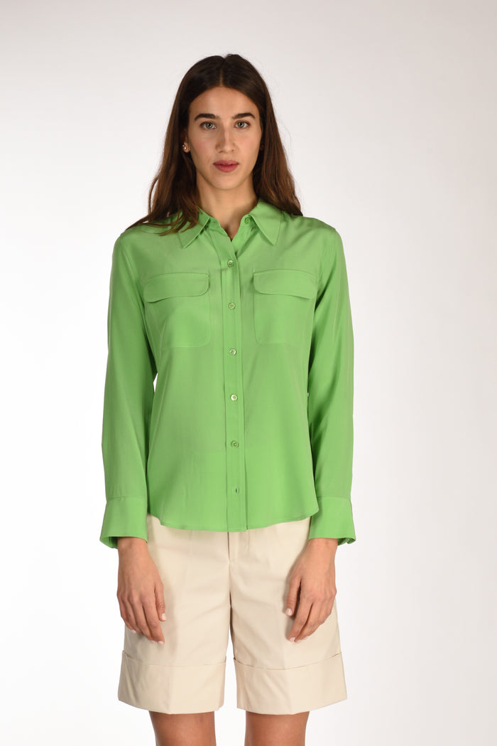 Equipment Femme Camicia Tasche Verde Chiaro Donna - 2