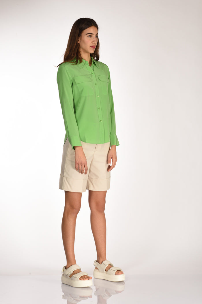 Equipment Femme Camicia Tasche Verde Chiaro Donna - 4