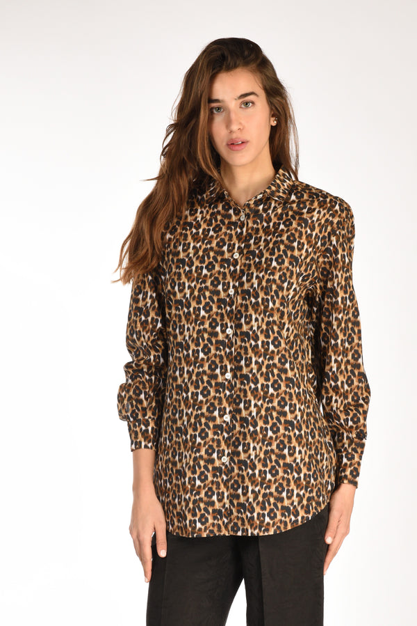 Mc2 Saint Barth Camicia Brigitte Marrone/nero/beige Chiaro Donna