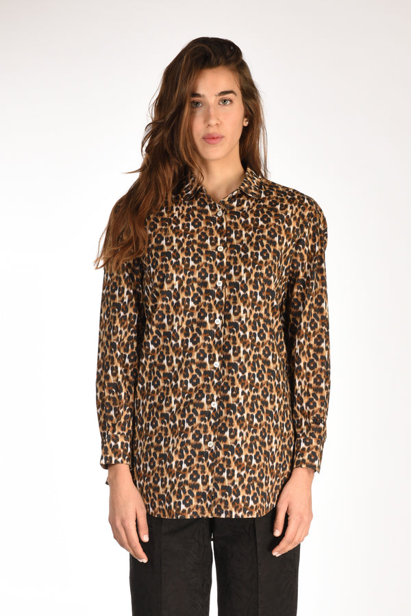 Mc2 Saint Barth Camicia Brigitte Marrone/nero/beige Chiaro Donna-2