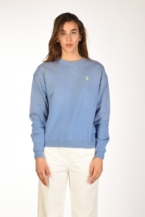 Polo Ralph Lauren Felpa Girocollo Azzurro Scuro Donna-2