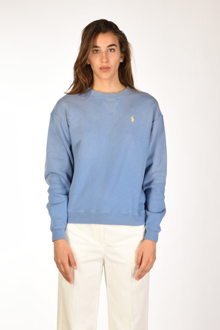 Polo Ralph Lauren Felpa Girocollo Azzurro Scuro Donna - 2