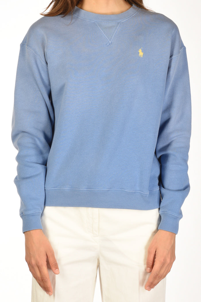 Polo Ralph Lauren Felpa Girocollo Azzurro Scuro Donna - 3