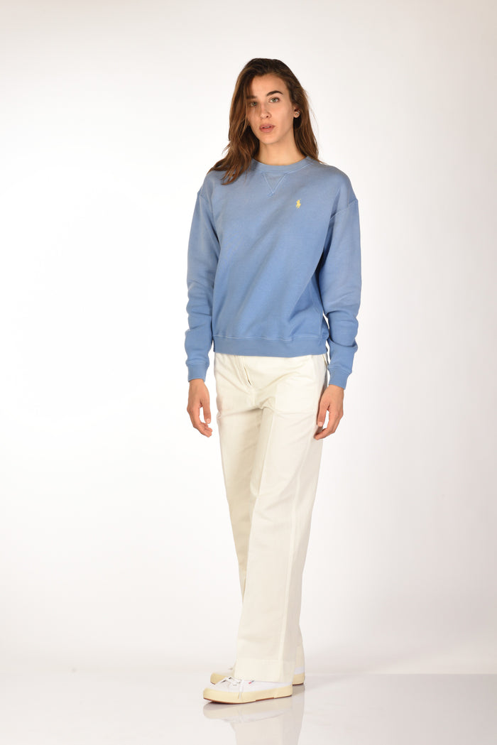 Polo Ralph Lauren Felpa Girocollo Azzurro Scuro Donna - 4