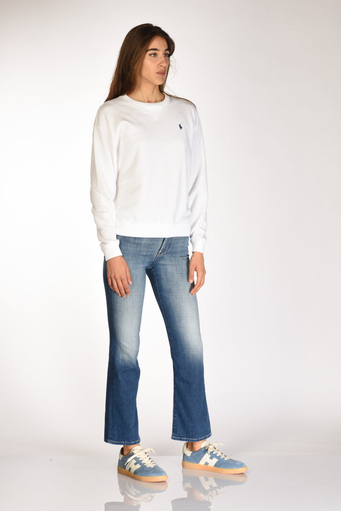 Polo Ralph Lauren Felpa Giro. Bianco Donna - 4