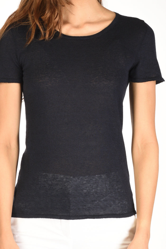 Base Milano Maglia Tshirt Blu Donna - 3