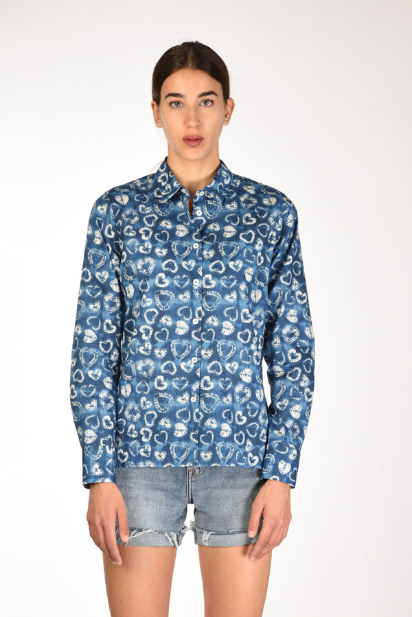 Robert Friedman Camicia Andrea Blu/bianco Donna-2