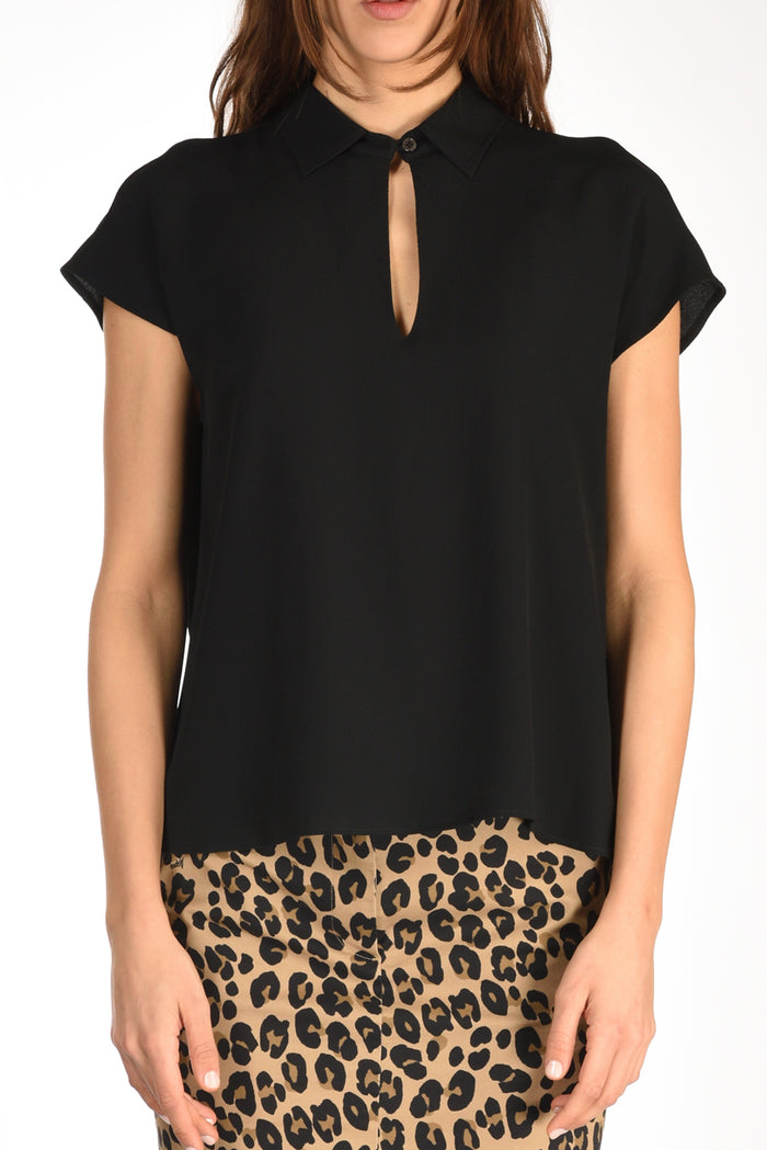 Glanshirt Slowear Camicia Crepe Nero Donna - 3
