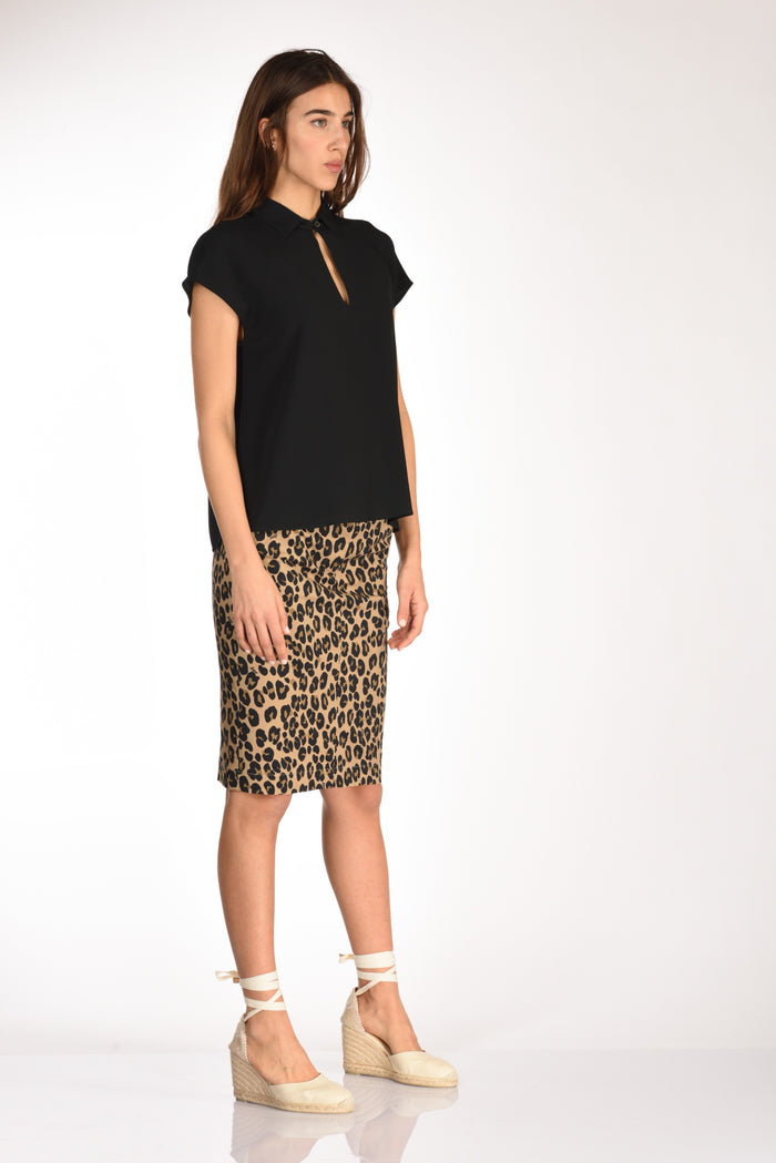 Glanshirt Slowear Camicia Crepe Nero Donna - 4