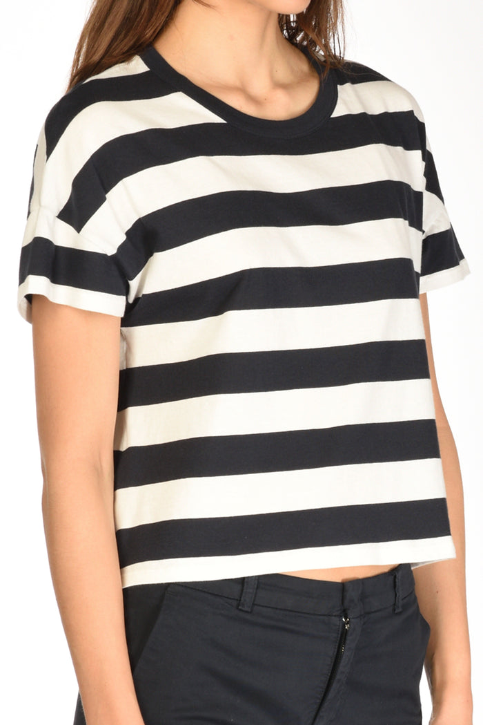 Majestic Filatures Paris Maglia Girocollo Bianco/blu Donna - 3