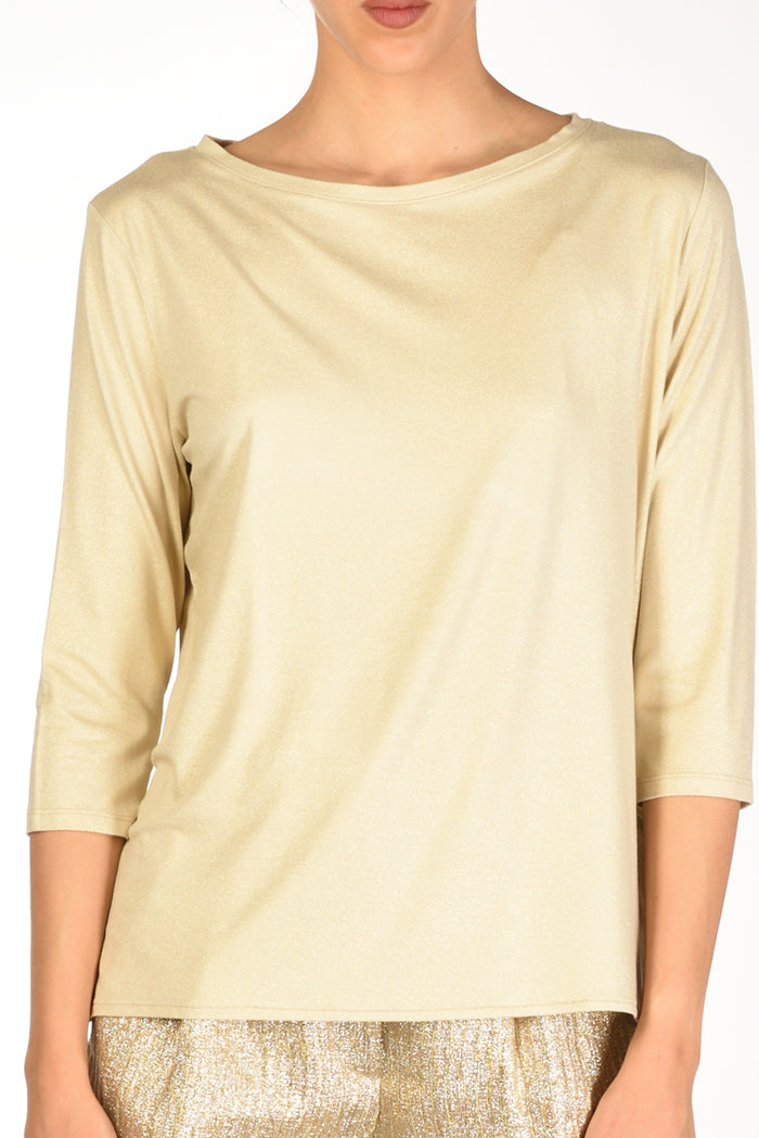 Majestic Filatures Paris Maglia Metalliz Oro Donna - 3
