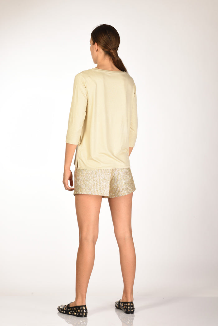 Majestic Filatures Paris Maglia Metalliz Oro Donna - 5