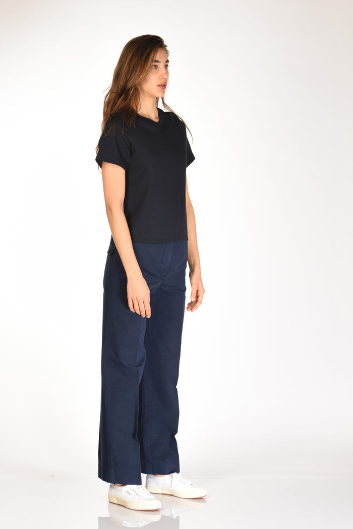 Majestic Filatures Paris Maglia Girocollo Blu Donna - 4