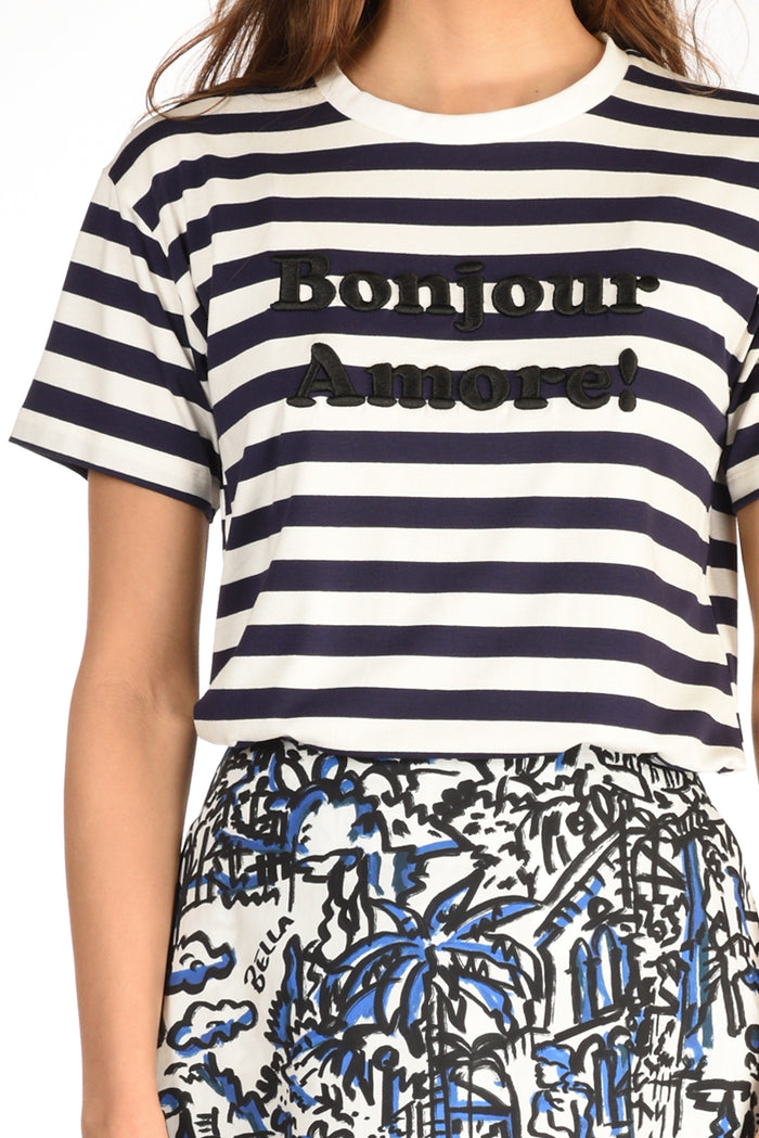 Alessandro Enriquez Tshirt Righe Bianco/blu Donna - 3