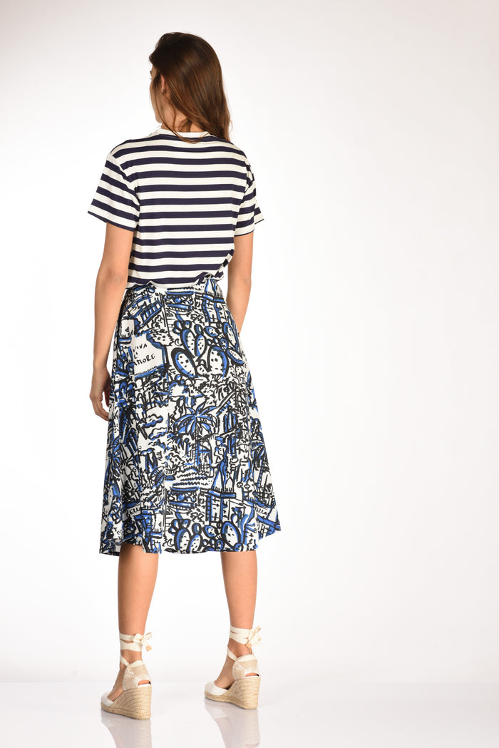 Alessandro Enriquez Tshirt Righe Bianco/blu Donna - 5