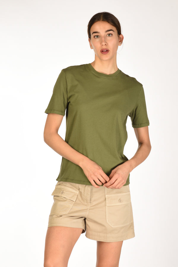 Majestic Filatures Paris Maglia Girocollo Verde Donna