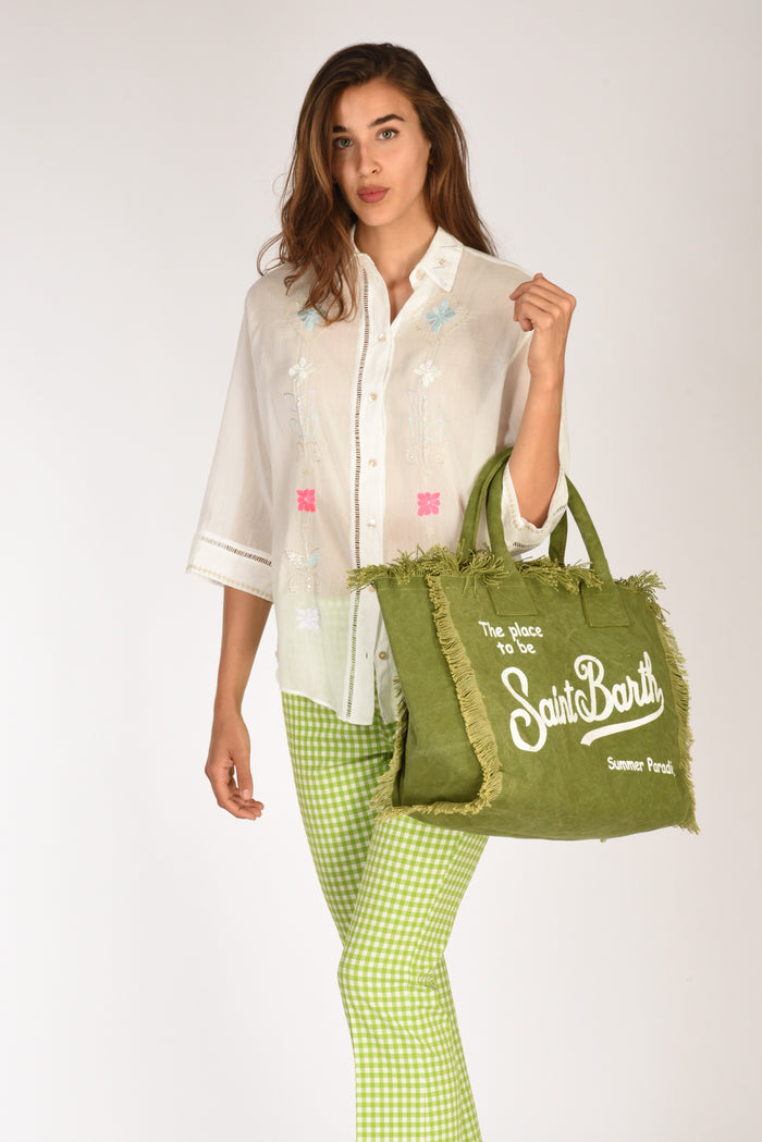 Mc2 Saint Barth Borsa Vanity Verde/bianco Donna - 2
