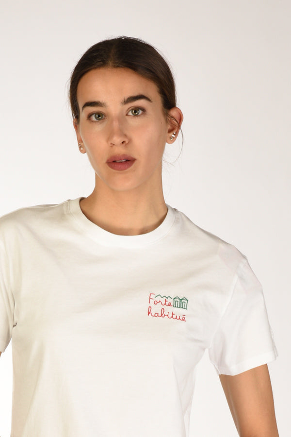Mc2 Saint Barth Tshirt Emilie Bianco/rosso/verde Donna