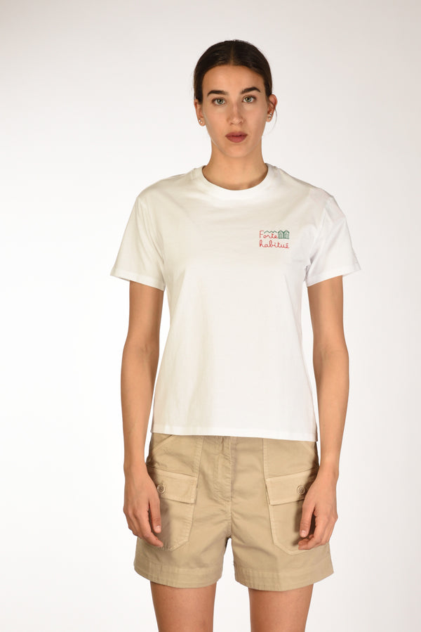 Mc2 Saint Barth Tshirt Emilie Bianco/rosso/verde Donna-2