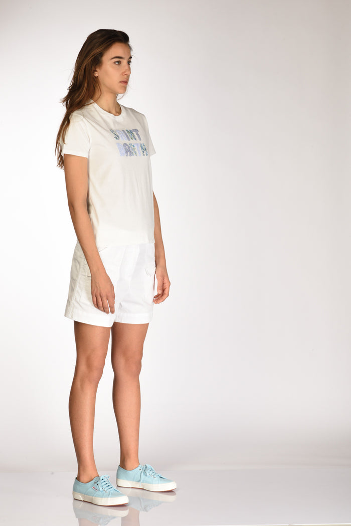 Mc2 Saint Barth Tshirt Emilie Bianco/azzurro Donna - 4