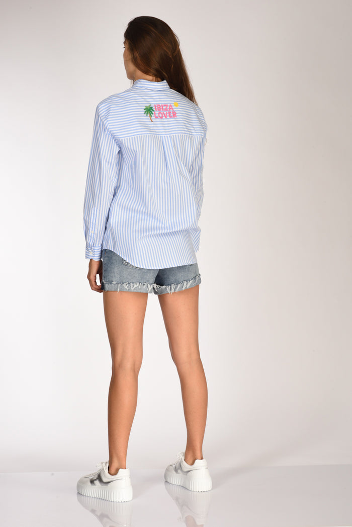Mc2 Saint Barth Camicia Brigitte Azzurro/rosa Donna - 5