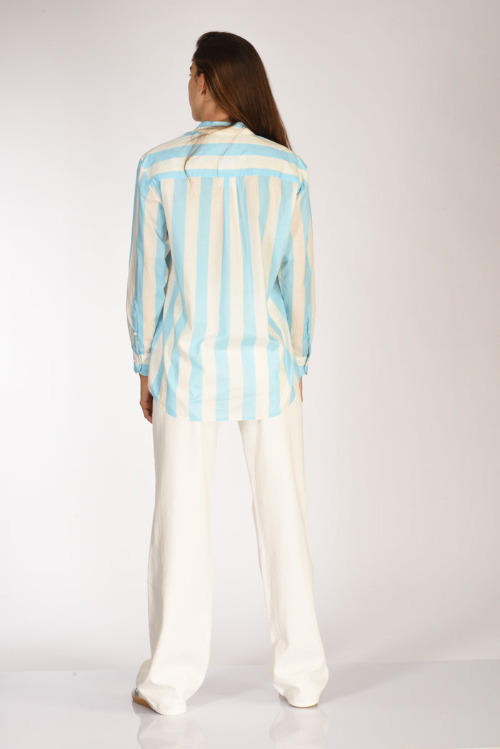 Mc2 Saint Barth Camicia Brigitte Azzurro/bianco/multicolor Donna - 5
