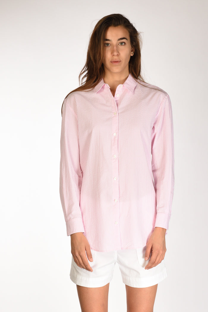 Mc2 Saint Barth Camicia Brigitte Rosa/bianco Donna - 3