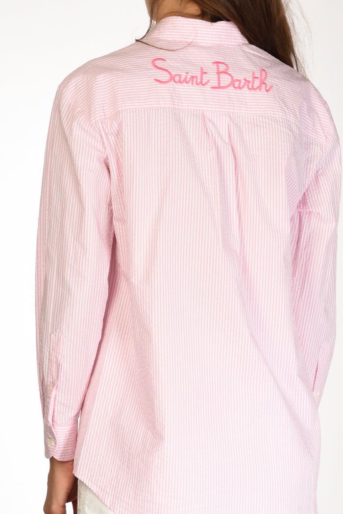 Mc2 Saint Barth Camicia Brigitte Rosa/bianco Donna - 5