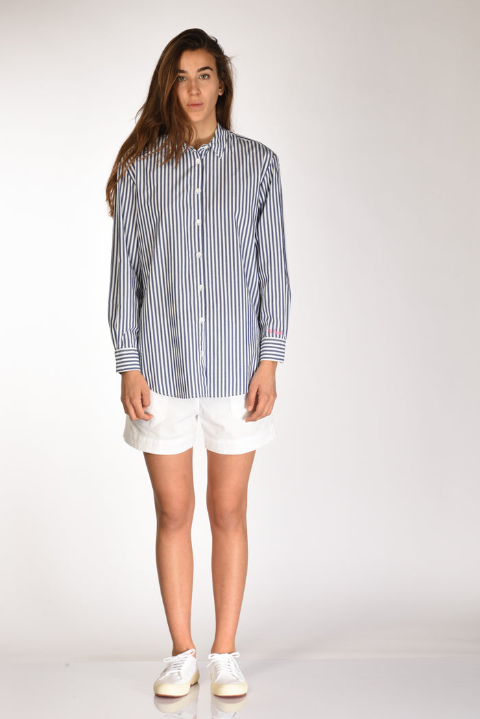 Mc2 Saint Barth Camicia Brigitte Blu/bianco Donna - 3