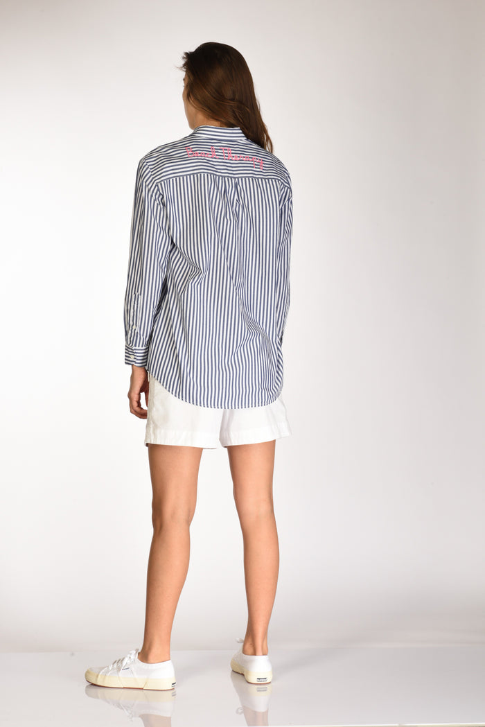 Mc2 Saint Barth Camicia Brigitte Blu/bianco Donna - 6