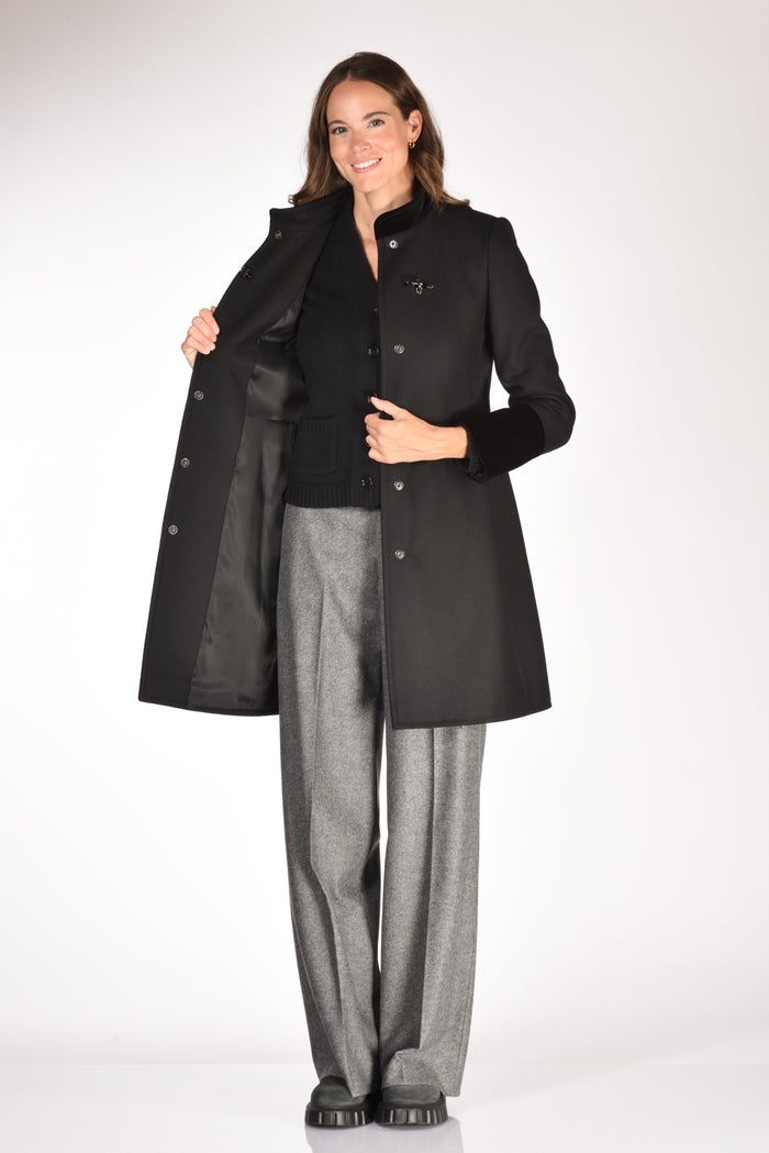 Fay Cappotto Gancio Nero Donna - 6