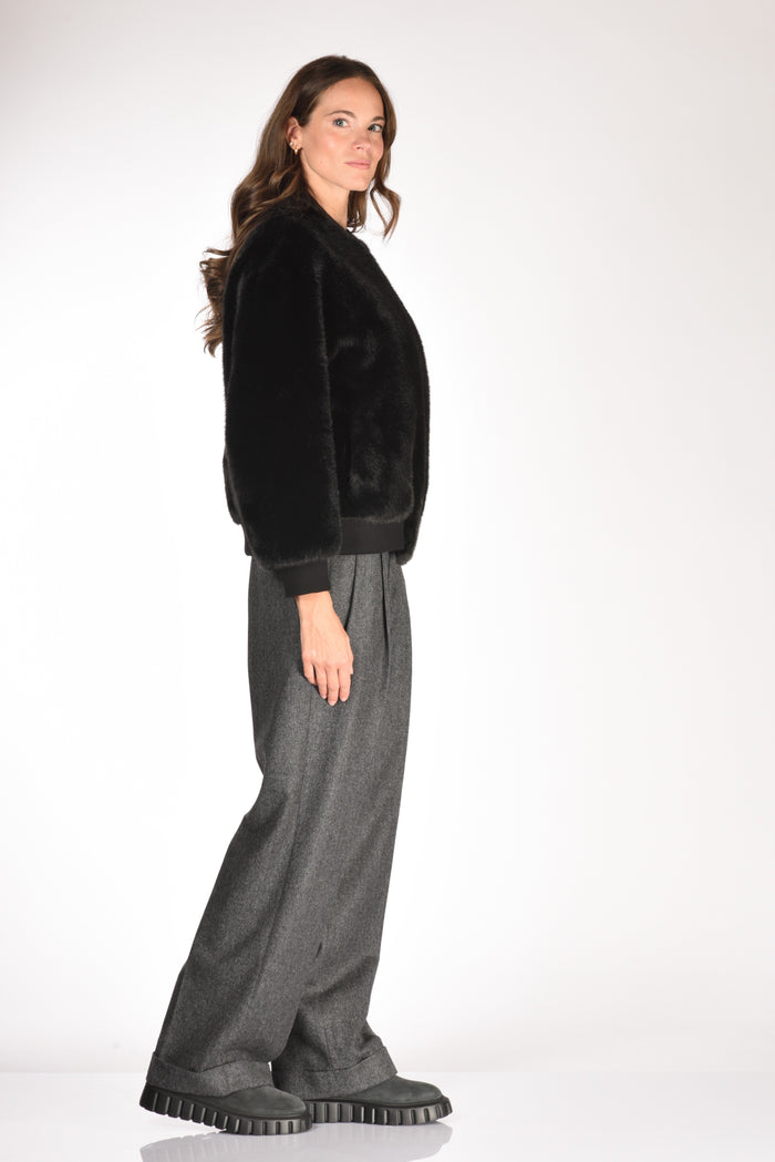Ava Adore Bomber Ecofur Nero Donna - 4