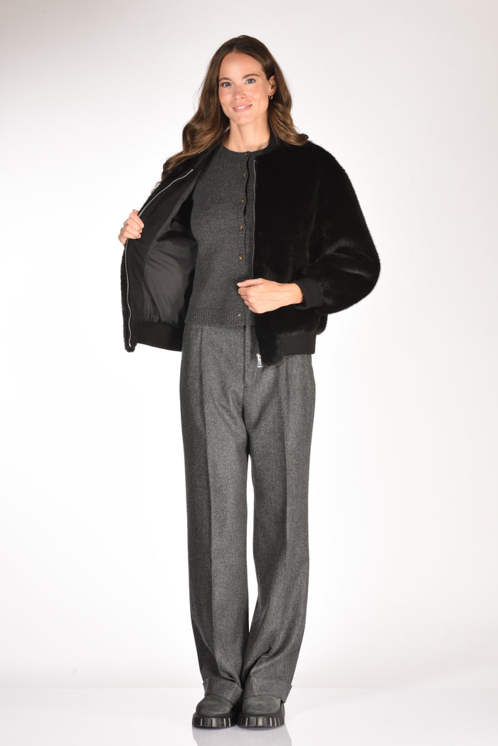 Ava Adore Bomber Ecofur Nero Donna - 6