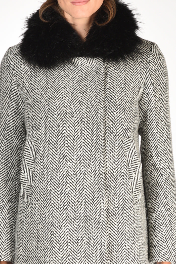 Ava Adore Caban Ecofur Nero/bianco Donna - 3