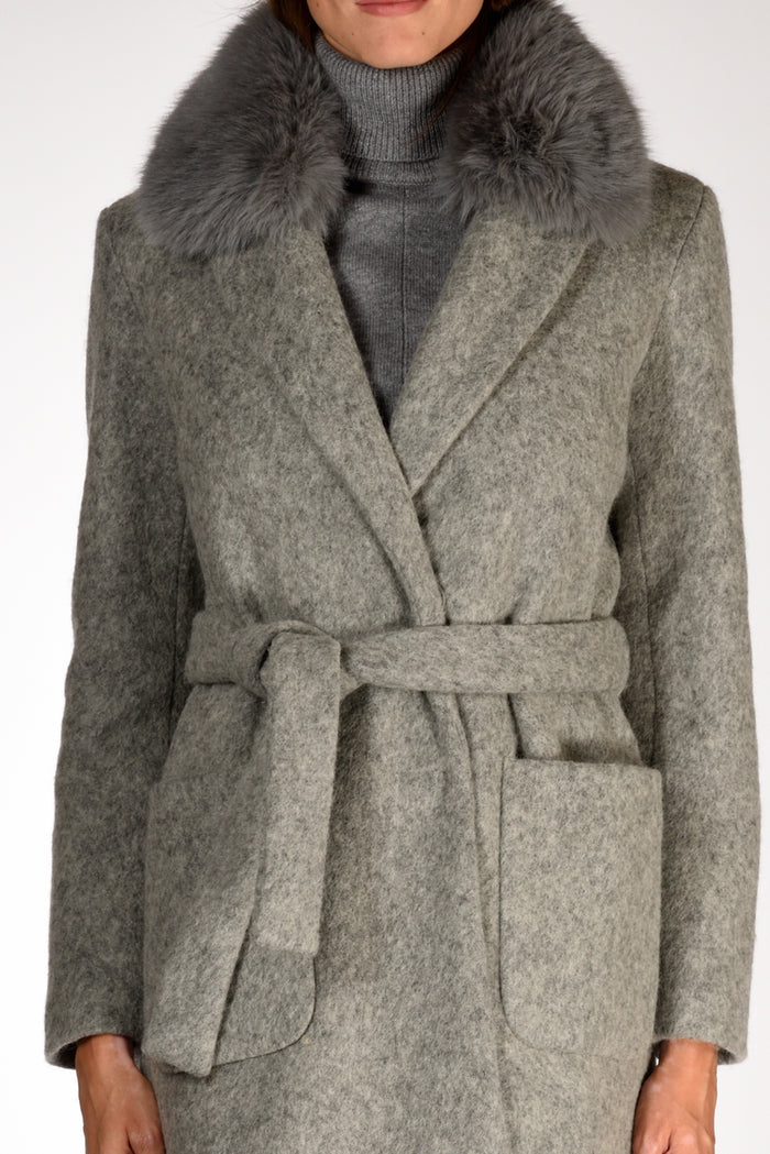 Ava Adore Cappotto Ecofur Grigio Donna - 3