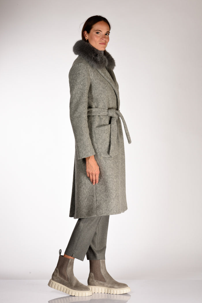 Ava Adore Cappotto Ecofur Grigio Donna - 4