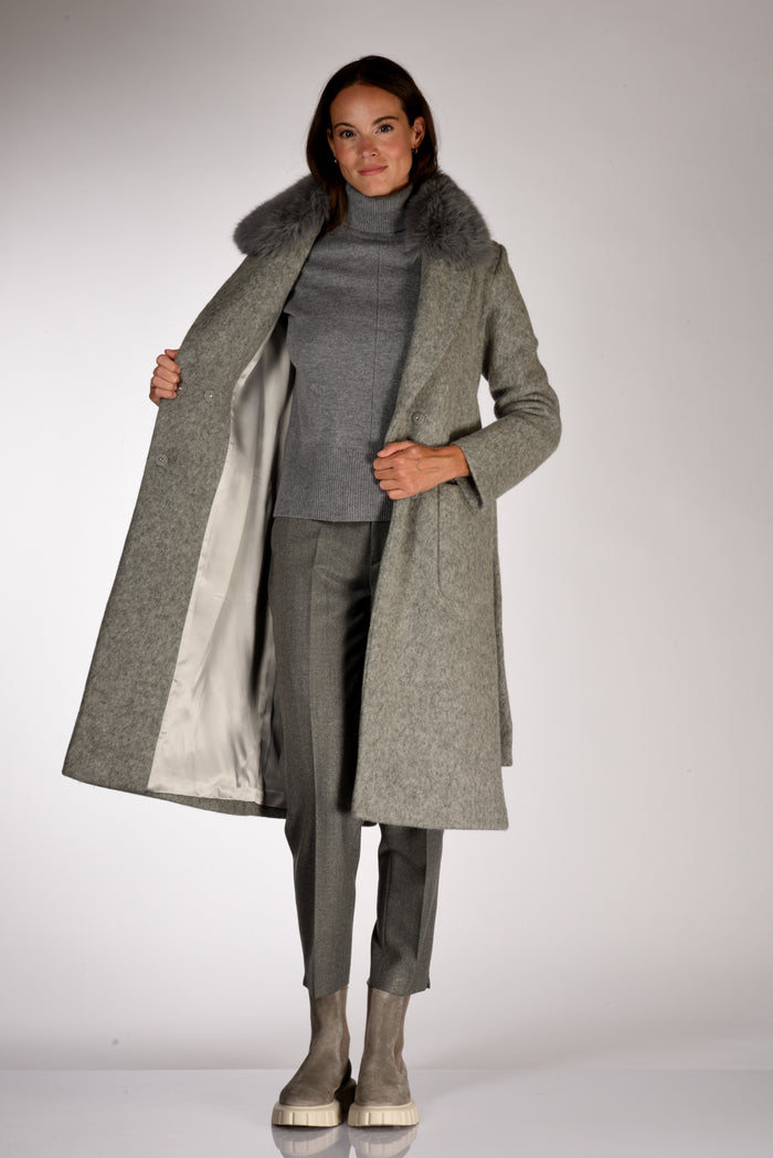Ava Adore Cappotto Ecofur Grigio Donna - 6
