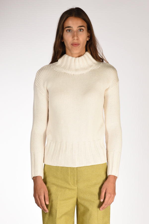 Zanone Slowear Maglia Lupetto Bianco Naturale Donna-2