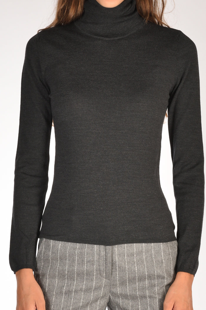 Zanone Slowear Collo Alto Grigio Melange Donna - 3