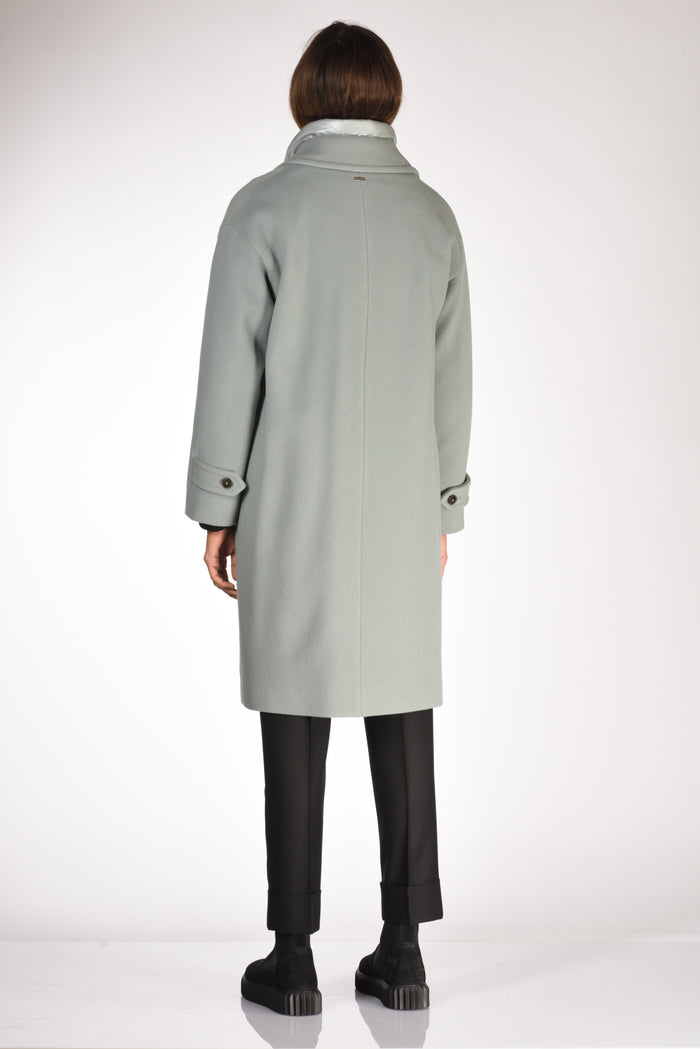 Herno Cappotto Pettorina Azzurro Polvere Donna - 5