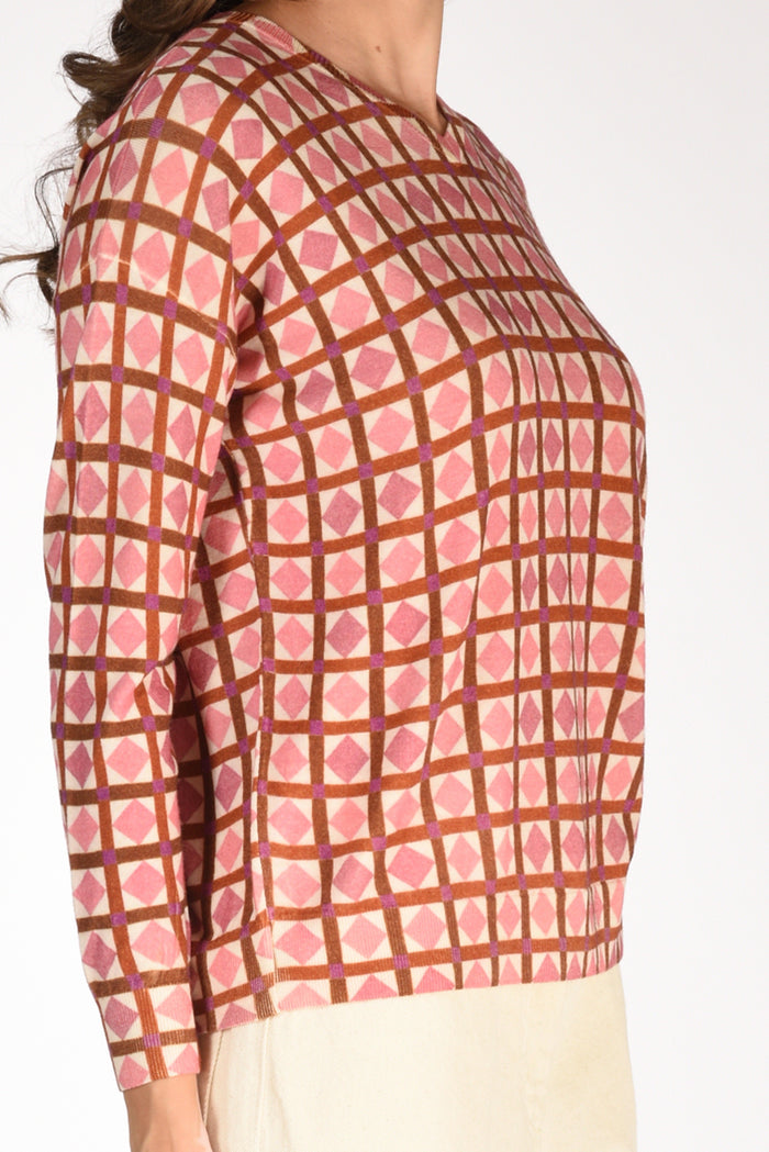 In Bed With You Maglia Stampata Rosa/bianco/multicolor Donna - 3