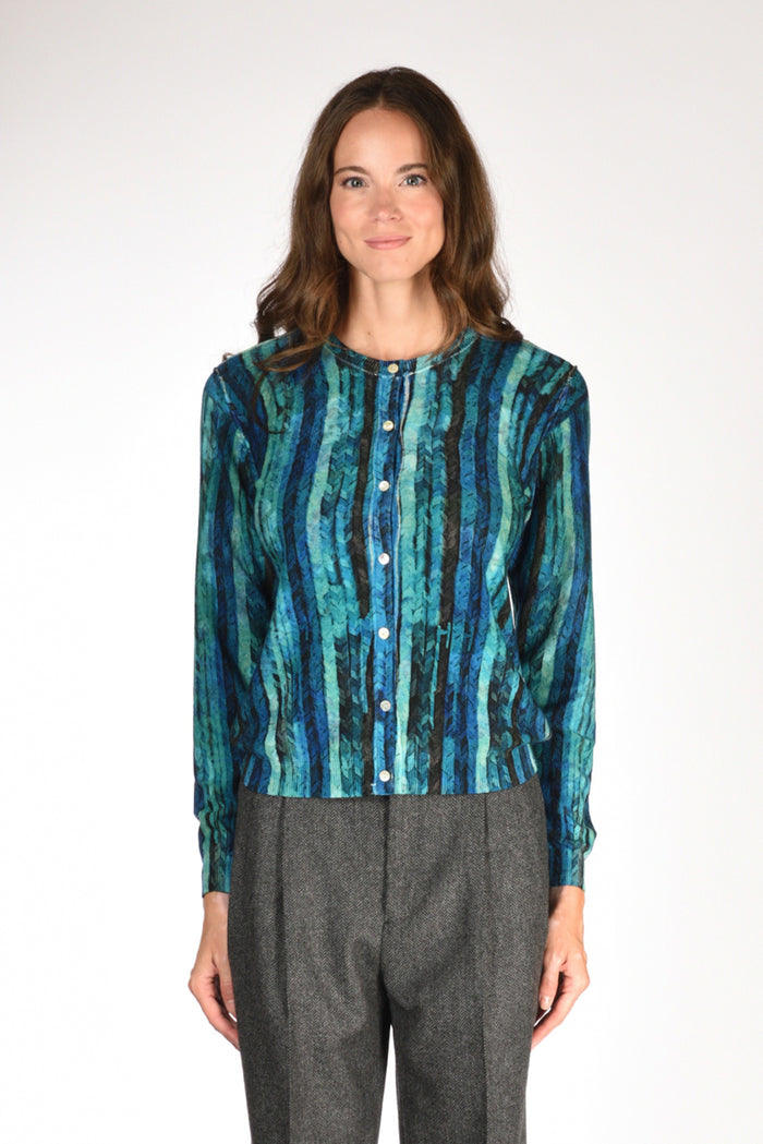 In Bed With You Maglia Stampata Verde/blu Donna - 6