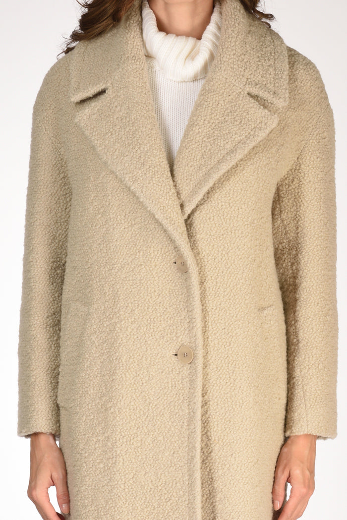 Mouche Cappotto Beige Donna - 3