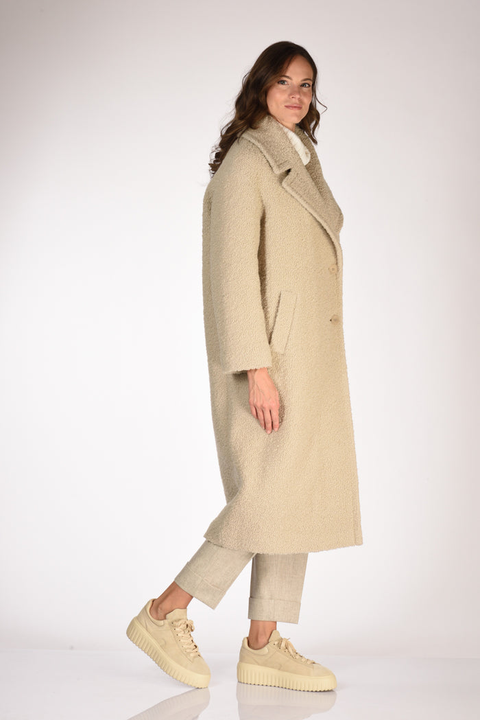 Mouche Cappotto Beige Donna - 4