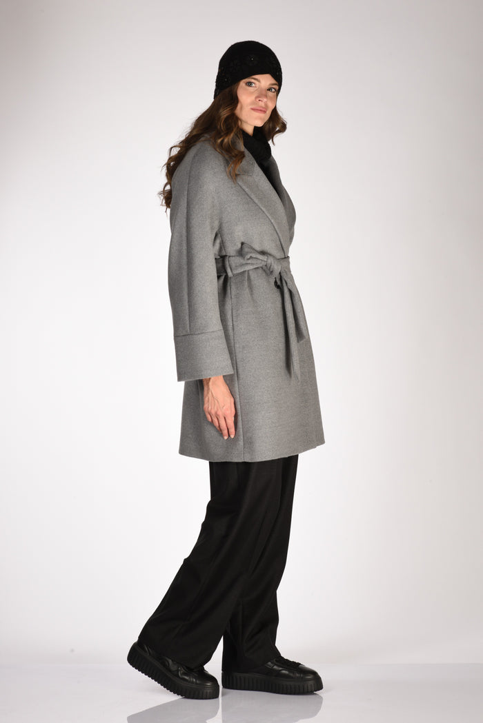 Mouche Cappotto Grigio Donna - 4
