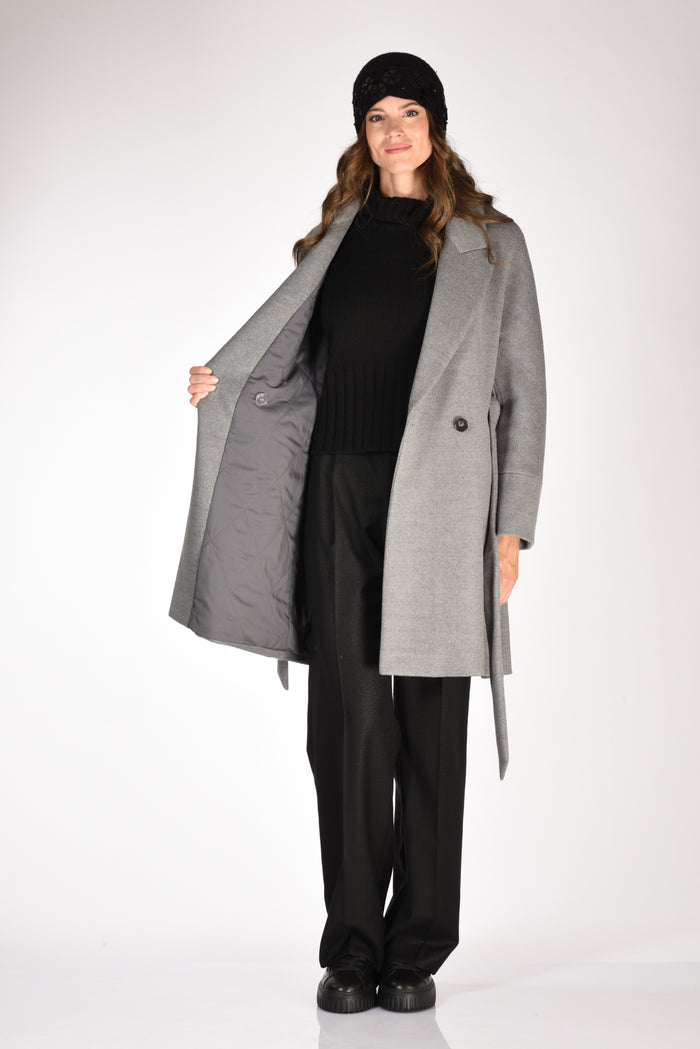 Mouche Cappotto Grigio Donna - 6