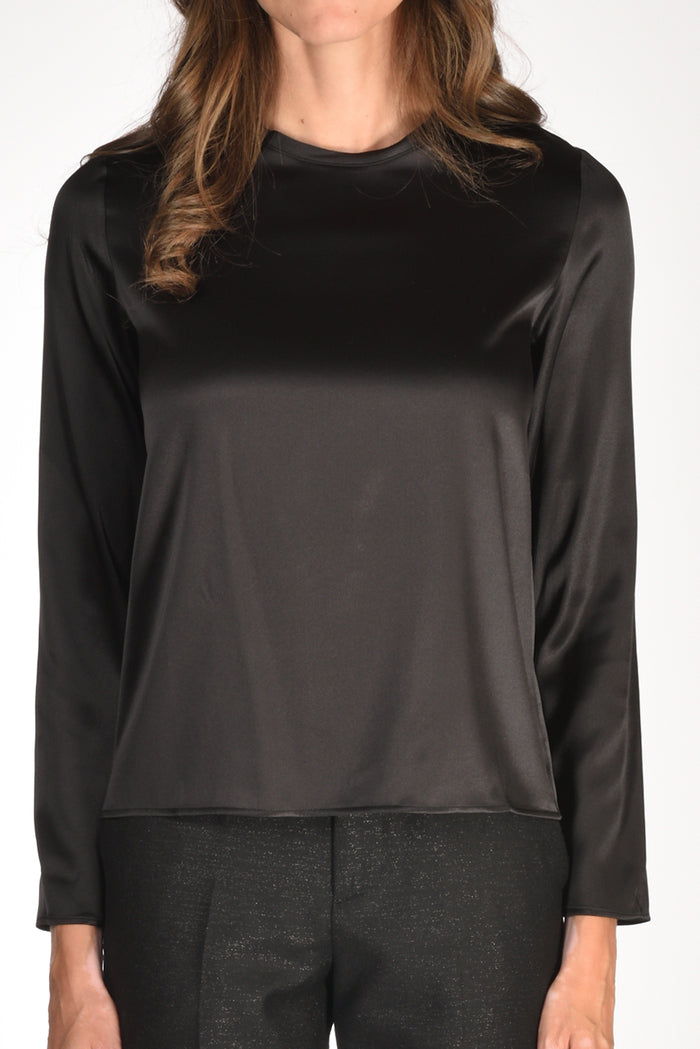 Shirt C Zero Camicia Seta Nero Donna - 3