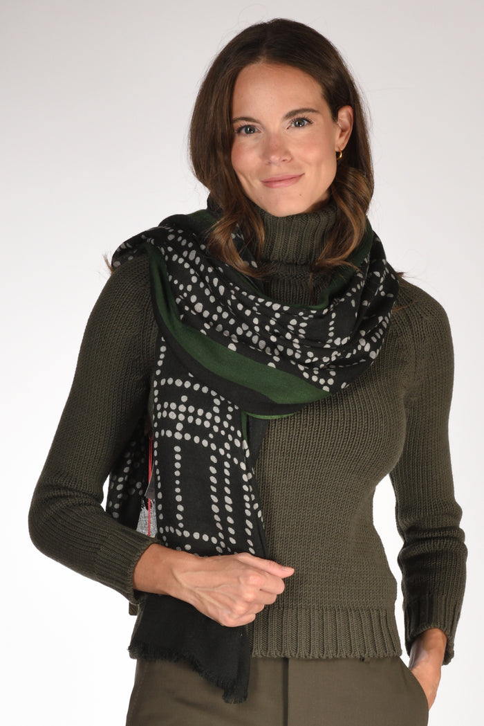 Jaitush Sciarpa Stampata Nero Donna - 1