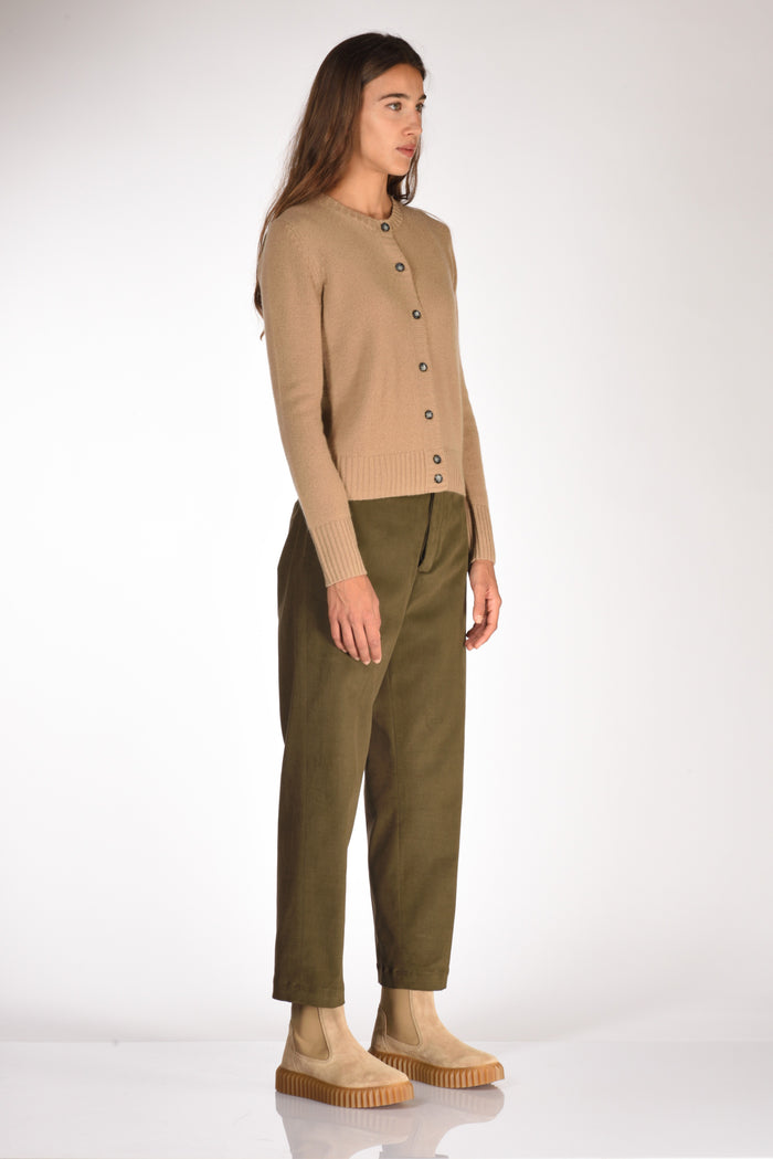 Allude Maglia Cardigan Beige Scuro Donna - 4