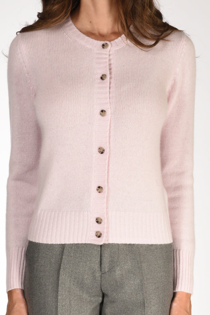 Allude Maglia Cardigan Rosa Donna - 3